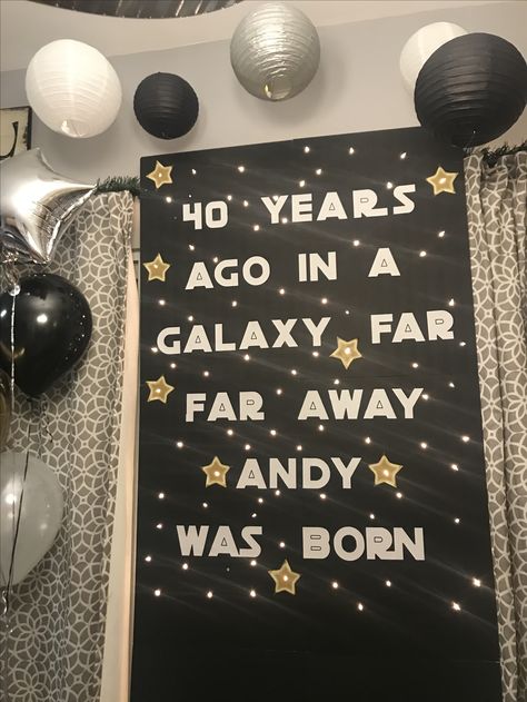 Mens Star Wars Birthday Party, 50th Birthday Star Wars Theme, Star Wars Adult Birthday Party, Star Wars Birthday Poster, Star Wars 40th Birthday Party, Starwars 30th Birthday, Star Wars 18th Birthday, 30th Birthday Star Wars, 21st Birthday Star Wars