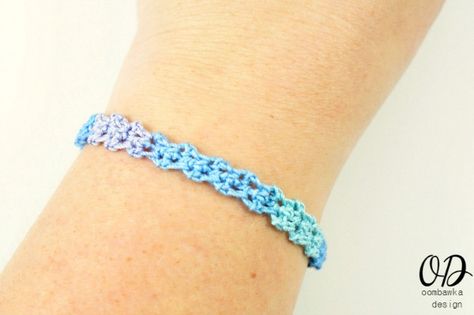 Crochet Ideas For Beginners, Summer Crochet Projects, Diy Crochet Bracelet, Crochet Bracelet Tutorial, Anklets Diy, Crochet Bracelet Pattern, Diy Friendship Bracelets Tutorial, Jewelry Crochet, Design Crochet