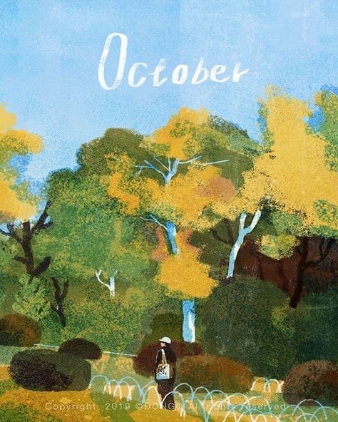 Months Illustration, Illustration Calendar, Arts Month, 달력 디자인, Seasons Art, Illustration Painting, Learn Art, Landscape Illustration, Art Collage Wall