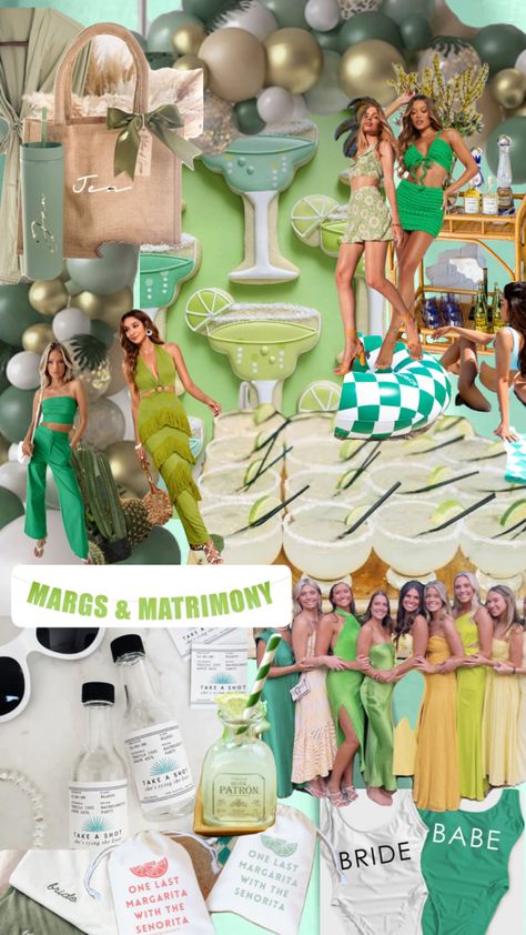 Margaritas and matrimony #bacheloretteparty #bachelorette #bachparty #margarita #margs Local Bachelorette Party Ideas, 818 Tequila Bachelorette, Patron Bachelorette Party, In Margs And Matrimony, Margs And Matrimony Bride Outfit, Margarita Bach Party, Lime Green Bachelorette Party, Bachelorette Themes Tropical, Fun Bachelorette Outfits