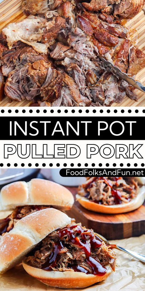 Cooking this pulled pork in the Instant Pot is a game-changer! The Instant Pot’s pressure-cooking method is magical! Pulled Pork Slaw, Pulled Pork Instant Pot Recipe, The Best Pulled Pork, Best Pulled Pork, Instant Pot Pulled Pork, Carolina Pulled Pork, Pressure Cooker Pork, Bbq Pulled Pork Sandwiches, Pulled Pork Recipe