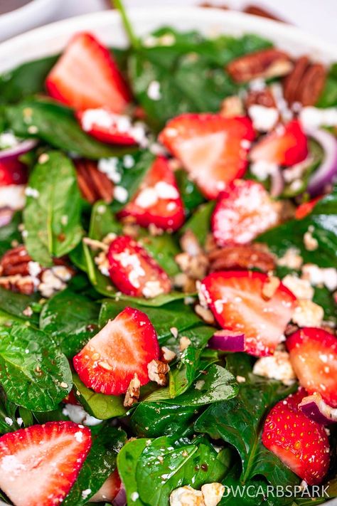 Strawberry Spinach Salad With Poppyseed Dressing, Spinach Salads Strawberry, Spinach Strawberry Salad Poppyseed, Spinach Strawberry Salad Recipes, Strawberry Spinach Salad With Balsamic, Strawberry Spinach Salad With Poppyseed, Spinach Salad With Strawberries, Spinach And Strawberry Salad, Baby Spinach Salad