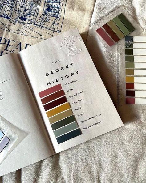 Amber on Instagram: "🤍🏛️The Secret History by Donna Tartt 🏛️🤍 Where to start with this one? Getting through this book was a feat, but I’m so glad that I finally conquered bookstagram’s favorite dark academia novel! I do feel like I need to reread this book to fully appreciate it, so in the spirit of Bunny I’m presenting my thoughts a half-formed, barely edited way (iykyk). thoughts ⚠️spoilers ahead⚠️: -Donna Tartt’s writing style is undeniably beautiful. I can’t count how many times I had to The Secret History Annotation Guide, Book Annotation Aesthetic Key, Book Notations Aesthetic, Annotation Tab Key, The Secret History Annotations Key, Book Tabbing System Key, Annotated Books Tips, Book Tabbing System, Annotating Key