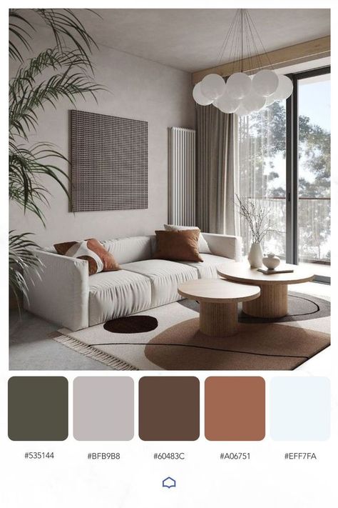 Color Palette Interior Design, Room Color Combination, Color Palette Living Room, Living Room Wall Color, Decor Ideas Bedroom, Living Room Themes, Interior House Colors, Interior Design Color, Living Room Design Inspiration