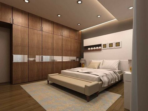 Pin by Anandhu Regi on house | Bedroom decor design, Modern bedroom interior, Wardrobe design bedroom Studio Mcgee Ceiling, Wardrobe Sunmica Design, Living Room Ideas Large, High Ceiling Living Room Ideas, Sunmica Design, Ceiling Living Room Ideas, Wooden Wardrobe Designs, Interior Entrance, Hotel Bedroom Design