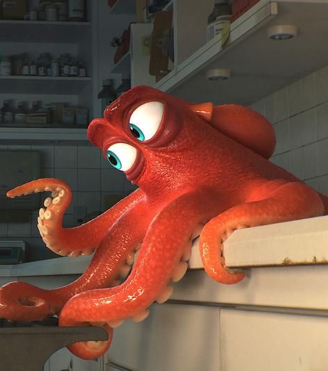 Meet Hank the octopus (Ed O'Neil) from Disney/Pixar's "Finding Dory" Finding Dory Octopus, Hank Finding Dory, Nemo Tattoo, Dory Characters, Dory Birthday Party, Ed O Neill, Dory Finding Nemo, Dory Nemo, Disney Finding Dory