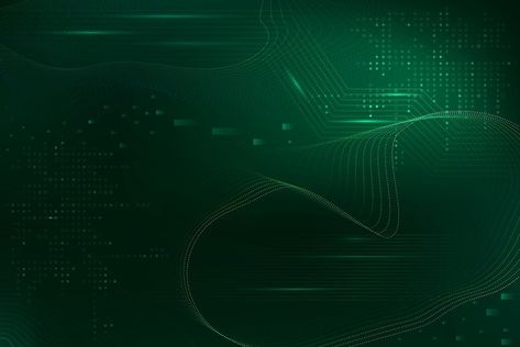 Green Tech Background, Technology Background Landscape, Green Futuristic, Computer Code, Direct Painting, Data Flow, Glowing Background, Frame Layout, Science Background