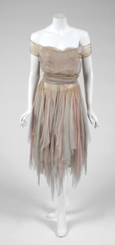 A pastel chiffon rag dress worn by Leslie Caron in the Cinderella tale The Glass Slipper (MGM, 1955). Sold at auction for $ 2,304.00 Maong Skirt, Tattered Skirt, Rag Dress, Helen Rose, Scarf Skirt, Denim Skirt Trend, Leslie Caron, Pixie Skirt, Steampunk Skirt