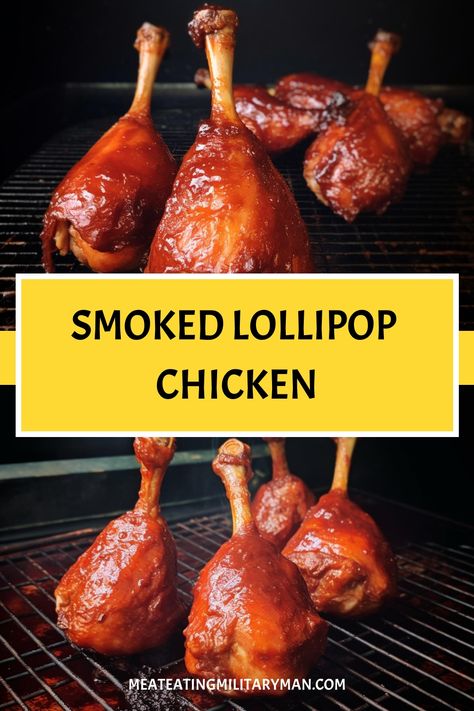 Get that smoky flavor with Lollipop Chicken. Explore recipes and tips to create the perfect smoked chicken drumettes at home. Smoked Chicken Lollipops Recipe, Smoked Chicken Lollipops, Smoked Lollipop Chicken Drumsticks, Lolly Pop Chicken, Chicken Drumstick Lollipop Recipes, Smoked Chicken Legs Recipes Pellet Grill, Chicken Drumettes Recipes, Chicken Lolipop Recipes, Chicken Leg Lollipops