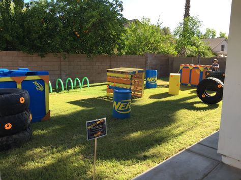 Nerf Birthday Party, Nerf Party, Epic Battle, 9th Birthday Parties, 10th Birthday Parties, Laser Tag, Obstacle Course, 6th Birthday Parties, Boy Birthday Party