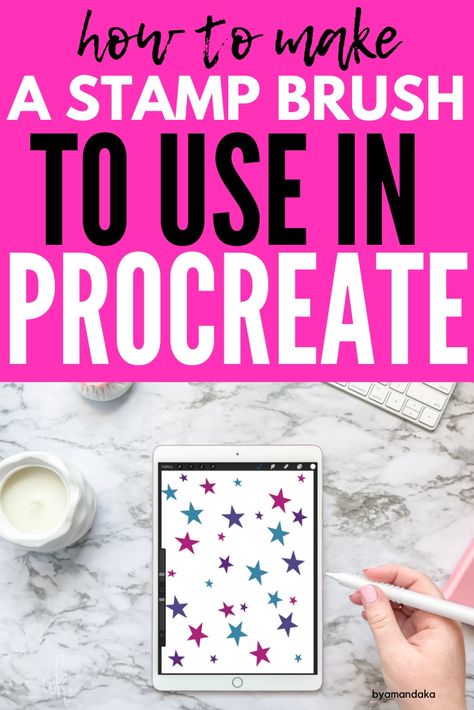 How To Make Stamps In Procreate, How To Make A Stamp Brush In Procreate, How To Make Brushes In Procreate, Cricut Crochet, Procreate 101, Procreate Lessons, Ipad Cricut, Learning Procreate, Procreate Tricks