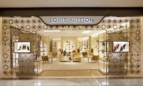 Mall Stores, Louis Vuitton Store, Mall Design, Illustration Book, Interior Vintage, Shop Front Signage, Shop House Ideas, Louis Vuitton Shop, Shop House Plans