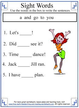 Sight Words For Class 1, Cvc Passages, Preschool Sight Words Activities, Sight Words For Kindergarten, Words For Kindergarten, Words Worksheet, Preschool Sight Words, Cvc Words Kindergarten, Sight Word Sentences