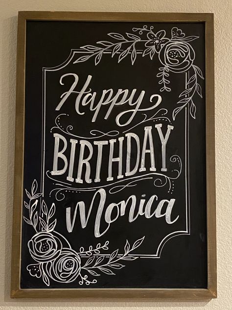 Congratulations Chalkboard Sign, Chalk Birthday Sign, Happy Birthday Window Art, Birthday Chalkboard Ideas For Adults, Chalkboard Birthday Ideas, Chalkboard Birthday Sign, Floral Chalkboard Art, Chalkboard Art Birthday, Birthday Chalkboard Ideas