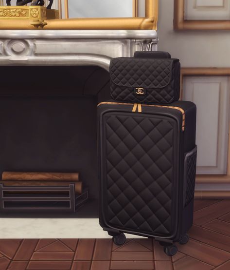 GOLDEN SANCTUARY — THE CHANEL ROOM IS FINALLY OUT! This set includes... Sims 4 Pantry Shelves, Sims 4 Money On Floor Cc, Sims 4 Functional Suitcase, Sims 4 Beauty Clutter, Sims 4 Luggage, Ts4 Designer Cc, Sims 4 Cc Lawyer, Sims 4 Suitcase Cc, Sims 4 Luggage Cc