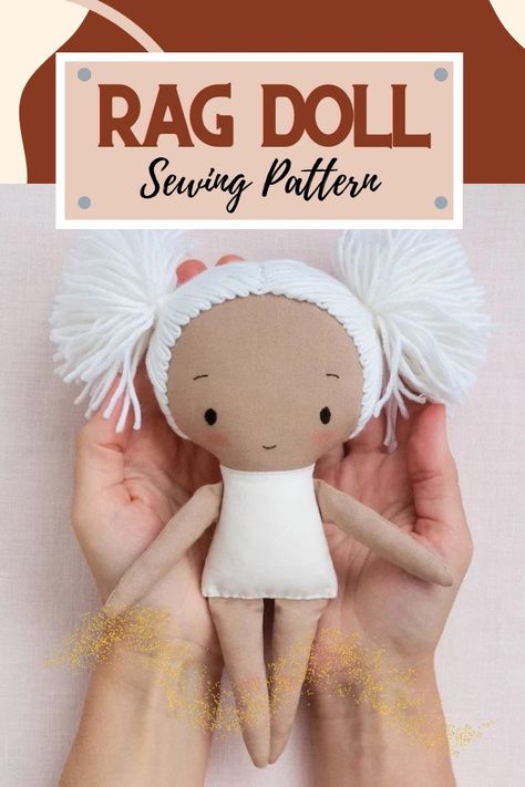 Rag Doll sewing pattern. Now's your chance to make this beautiful fabric doll with this highly versatile pattern. Detailed instructions, tips, and suggested materials listed in these printable files will guide you every step of the way to making your very own doll. These dolls are great as a gift for all ages, as a toy, or as an art piece/decoration. They are very versatile and easy to customize. Dog Toys Sewing, Free Rag Doll Pattern Sewing, Rag Doll Pattern Free Printable, Fabric Doll Patterns Free Printable, Sew For Baby, Doll Patterns Free Sewing, Rag Doll Sewing Pattern, Diy Rag Dolls, Doll Making Patterns