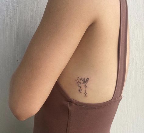 Cat Hip Tattoo, Pixie Tattoo, Small Pretty Tattoos, Petite Tattoos, Fairy Tattoo, Discreet Tattoos, Subtle Tattoos, Dainty Tattoos, Aesthetic Tattoo