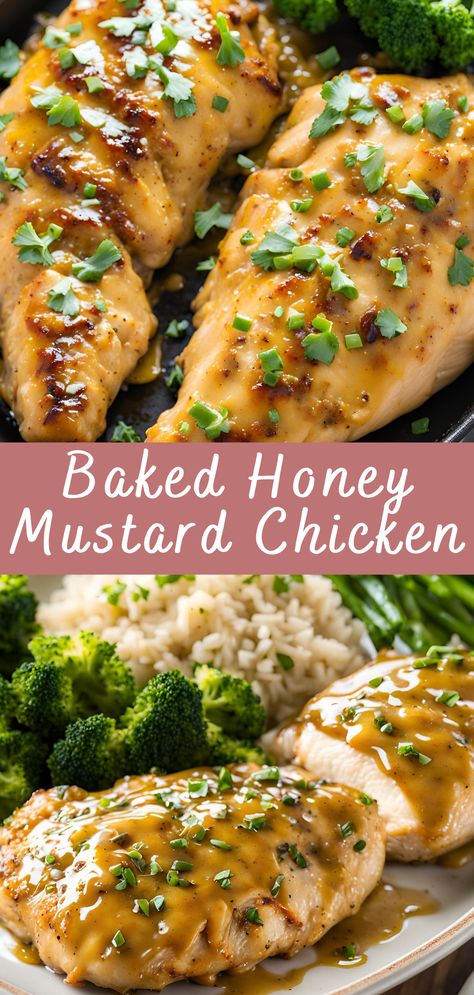 Baked Honey Mustard Chicken Recipe | Cheff Recipes Gluten Free Baked Chicken Recipes, Healthier Chicken Recipes, Honey And Mustard Chicken, Chicken With Honey Mustard, Easy Chicken Recipes Quick, Honey Mustard Recipe, Hot Honey Mustard Chicken, Healthy Easy Chicken Recipes, Healthy Mustard Chicken