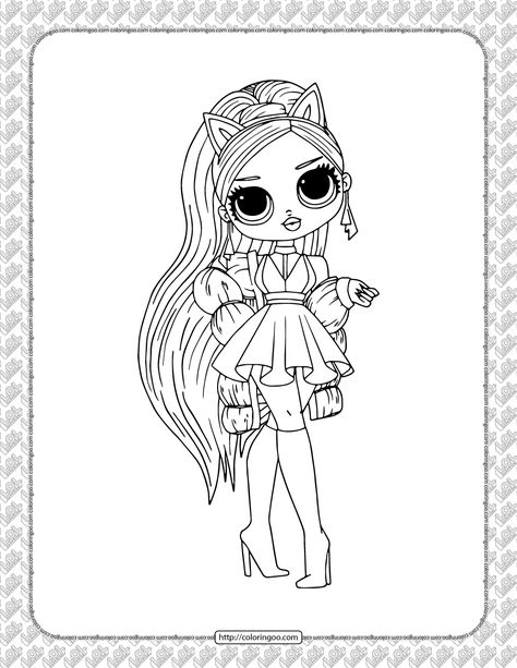 Printable LOL Doll Pdf Coloring Page. High quality free printable pdf coloring, drawing, painting pages and books for adults... Lol Surprise Coloring Pages Printables, Lol Doll Coloring Pages Free Printable, Lol Printables Free, Lol Doll Printable, Lol Printables, Lol Coloring Pages Free Printable, Lol Dolls Coloring Pages, Lol Doll Coloring Pages, Lol Surprise Coloring Pages