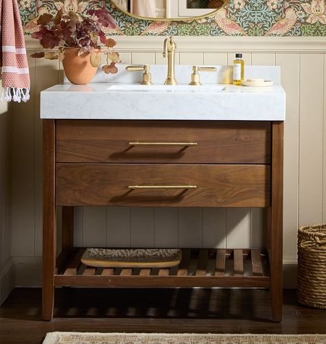 Bathroom Sinks & Vanities | Rejuvenation 36" Vanity, Light And Dwell, Interior Design Resources, Classic American Style, Wood Bathroom, Bathroom Sinks, Bathroom Renos, Bathroom Sink Vanity, Soft Close Drawers