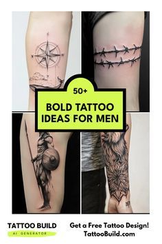 Cool Meaningful Tattoos For Guys, Popular Arm Tattoos Men, Simple Masculine Tattoos, Men First Tattoo Ideas, Symbolic Tattoos For Men, Bold Tattoo, Tattoo Ideas Males, Masculine Tattoos, Free Tattoo Designs