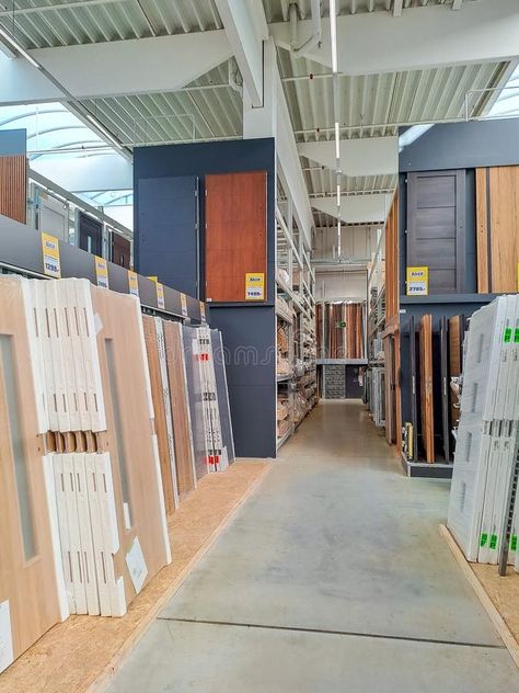 Entrance and interior doors in the warehouse of the hardware store. stock images Interior Doorway, Warehouse Interior, Store Entrance, Home Inside, Hardware Store, Interior Doors, Doors Interior, Entrance, Casino