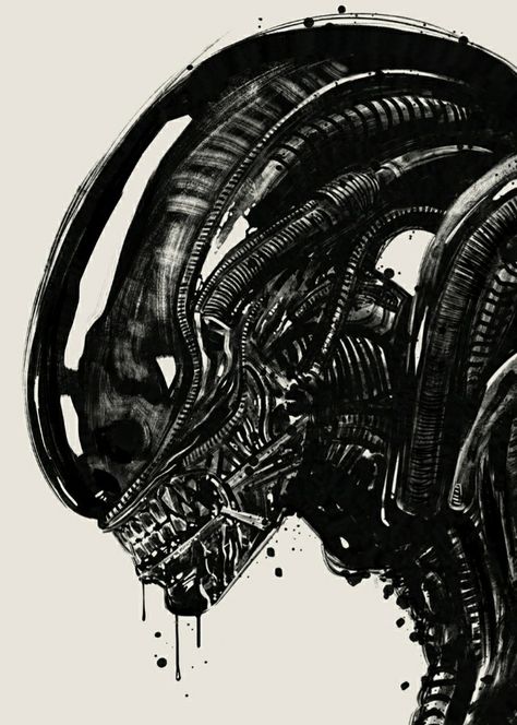 Alien Tattoo Xenomorph, Xenomorph Tattoo, Alien Poster, Giger Alien, Alien Xenomorph, Dibujos Toy Story, Giger Art, Alien Artwork, Alien Tattoo