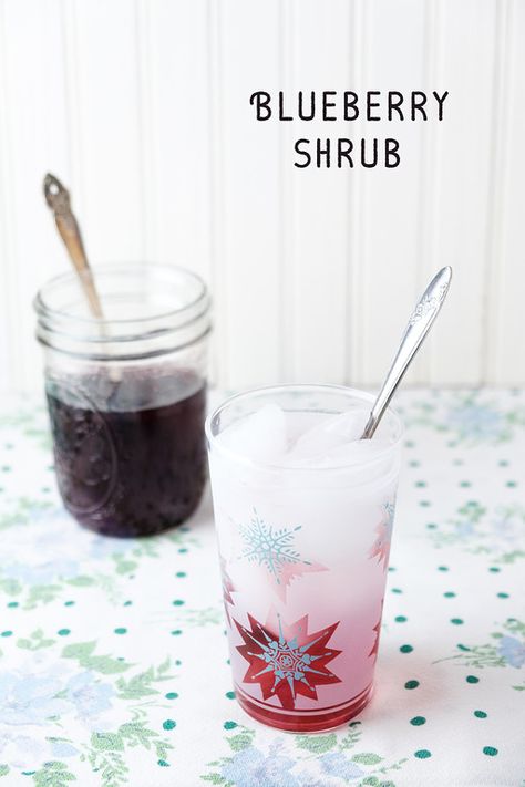 Blueberry Shrub, Shrub Drink, Shrub Recipe, Drinking Vinegar, Old Fashioned Drink, Berry Recipes, Punch Recipes, Blended Coffee, Fermented Foods