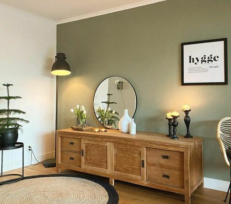 Sage And White Living Room, Soft Green Living Room, Study Room Inspiration, Warm Tone Living Room, Khaki Living Room, Sage Living Room, Sage Green Living Room, Front Room Decor, Green Living Room Decor