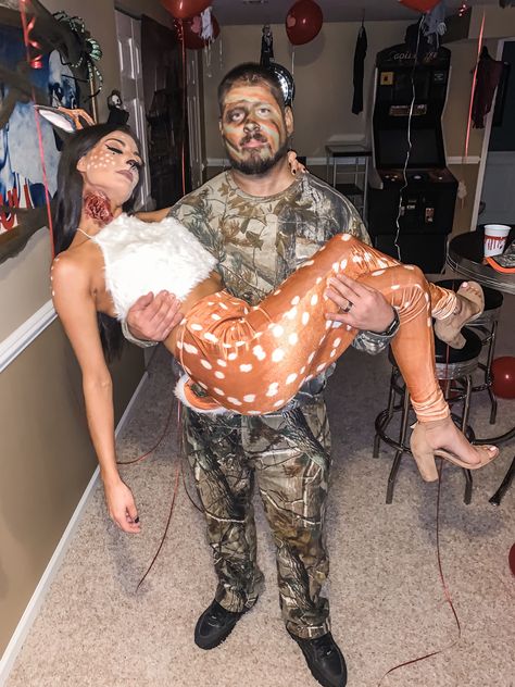 Deer And Hunter Couples Costume, Deer And Hunter Costume, Deer And Hunter, Hunter Costume, Holloween Costumes, Hunter Deer, Deer Costume, Holloween Costume, College Fits