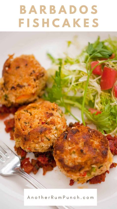 Bajan Fish Cakes, Marie Rose Sauce, Barbados Food, Fish Cakes, Fish Ball, Cod Fish, Food Therapy, Fish Cake, Aromatic Herbs