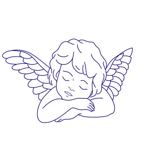 Simple Angel Tattoos, Small Angel Tattoo, Angel Outline, Baby Angel Tattoo, Cherub Tattoo, Kunst Tattoos, Tattoo Outline Drawing, Tattoo Zeichnungen, Angel Tattoo Designs