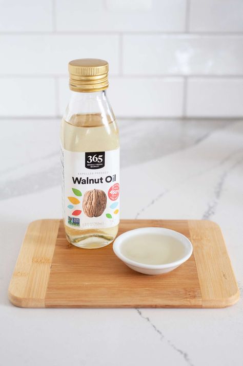 Unrefined, cold-pressed walnut oil is flavorful and will add dimension to both sweet and savory dishes, while refined walnut oil can be used for adding nuance to sauteed dishes and baked goods. Pasta Substitute, Seared Fish, Brownie In A Mug, Honey Mustard Vinaigrette, Walnut Pesto, Vegan Banana Bread, Savory Dishes, Walnut Oil, Cooking Oils