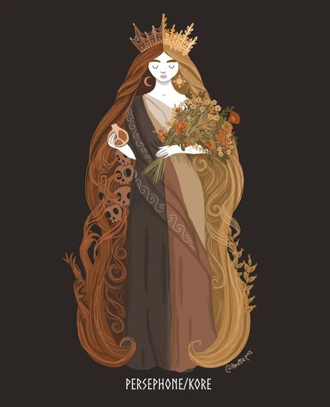 Majestic Woman, Persephone Art, Goddess Of Marriage, Sacred Cow, Greek And Roman Art, Persephone Goddess, Cleansing Rituals, Greek Goddesses, Great Mother