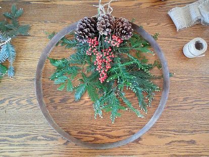 Diy Wine Barrel, Barrel Crafts, Wine Barrel Ring, Wine Barrel Rings, Barrel Ring, Barrel Projects, Ring Wreath, Need Wine, Wall Christmas Tree