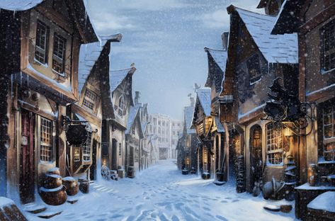 4120x2717 Winter in Harry Potter's Diagon Alley 4k Ultra HD Wallpaper and ... Harry Potter Weihnachten, Zoom Wallpaper, Hogsmeade Village, Harry Potter Diagon Alley, Art Harry Potter, Harry Potter Music, Zero Wallpaper, Illustration Techniques, Images Harry Potter