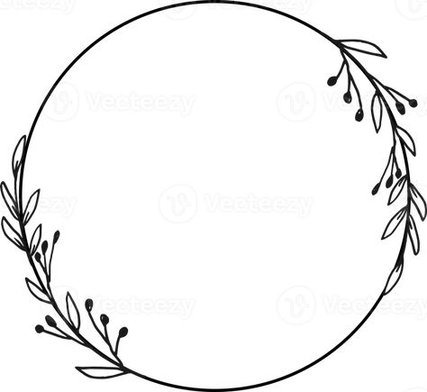 Circle Floral border with hand drawn flowers and leaves Flower Circle Drawing, Toes Ideas, Circle Borders, Circle Drawing, Drawn Flowers, Circle Outline, Leaf Border, Flower Circle, Sukkot