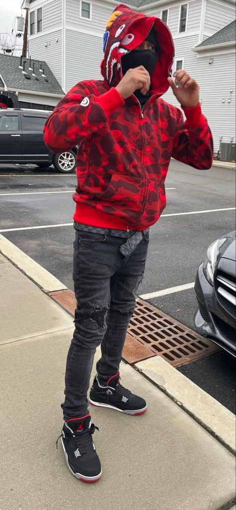 Bape Hoodie Outfit Men, Bape Hoodie Outfit, Purple Jeans Outfit, Men Selfies, Tuff Pics, Drip Clothing, Hoodie Outfit Men, Bape Hoodie, Rapper Outfits