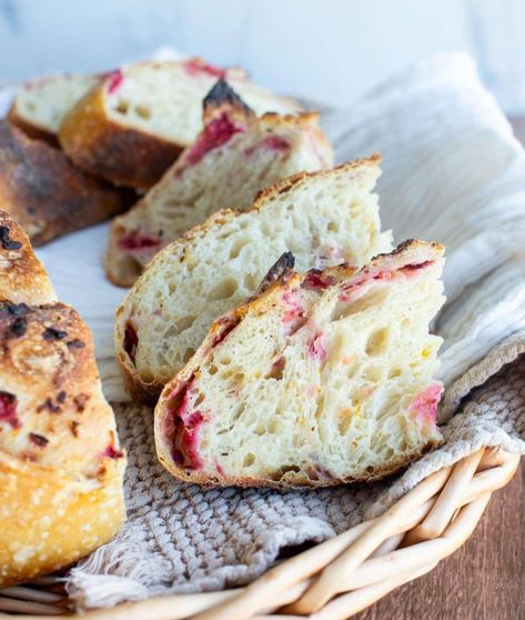 Cranberry Orange Sourdough Loaf Cranberry Orange Artisan Bread, Sour Dough Cranberry Orange Bread, Fresh Cranberry Sourdough Bread, Valentines Day Sourdough Recipes, Valentine’s Day Sourdough Bread, Sourdough Cranberry Muffins, Sourdough Orange Cranberry Bread, Cranberry Orange Sourdough Scones, Sourdough Bread Sweet