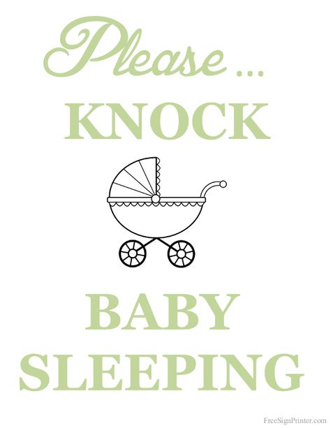 BABY SHOWER~Printable Please Knock Baby Sleeping Sign Please Knock Sign, Baby Sleeping Temperature, Sesame Street Sign, Baby Sleeping Bag Pattern, Sleep Pictures, Sesame Street Signs, Baby Sleeping Sign, Newborn Needs, Playful Learning