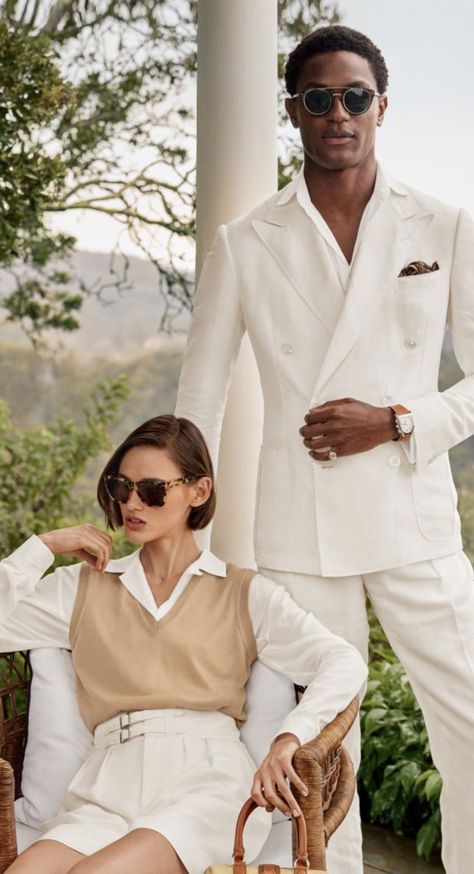 Ralph Lauren Photoshoot, Ralph Lauren Ads, Ralph Lauren Summer, Year Aesthetic, Cocktail Outfit, White Suit, Polo Classic, Ralph Lauren Style, Anna Wintour