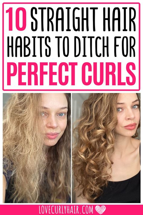 Naturally Curly Hair Tutorial, Hair Curling Products For Straight Hair, Train Hair To Be Curly, Curly Hair Breakage Tips, Dry Frizzy Curly Hair Remedies, How To Train My Hair To Be Curly, How To Care For Curly Frizzy Hair, How To Get Your Hair Curly Natural Curls, Is My Hair Actually Curly