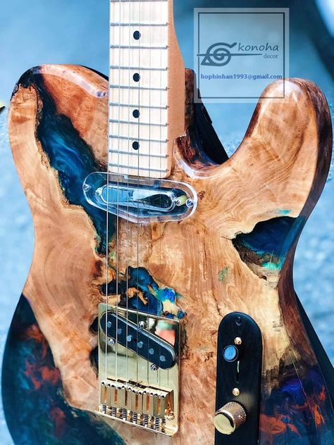 Epoxy guitar body Epoxy telecaster body Epoxy Fender body image 2 Epoxy Guitar, Resin Guitar, Epoxy 3d, Upcycle Kids, Sick Guitars, Telecaster Body, Luthier Guitar, 3d Fish, Guitar Diy