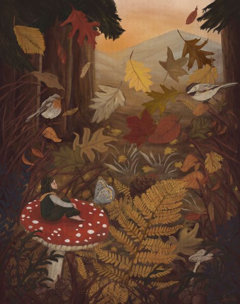 Art — Fox In Woodland Forest Fall Aesthetic, Art Fox, Cottagecore Art, Woodland Art, Winter Illustration, Autumn Illustration, Autumn Magic, Forest Illustration, Art Hobbies