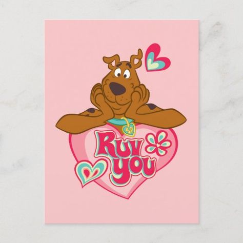 $2.10 | Scooby-Doo - Ruv You #scooby doo, valentines day, hearts, cute, dog, ruv you, love you, cartoon, funny, colorful Scooby Doo Valentine, Hippie Wallpaper, Picture Collage Wall, Wallpaper Vintage, Photo Wall Collage, Art Collage Wall, Picture Collage, Vintage Cartoon, Art Club