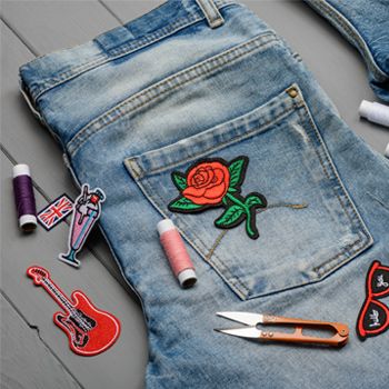 Craft Iron, Custom Patch, Photo Editing Programs, Stitch Lines, Crystal Buttons, Dress Hat, Custom Patches, Guided Writing, Jeans Diy