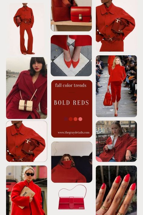 Red Fall Fashion Trends Red Color Trend 2023, Red Trend Fall 2023, Red For Fall 2023, Fall 2023 Fashion Trends Red, Red Fashion Trend 2023, Fall Winter 2023/2024 Fashion Trends, Red Fall Fashion, 90s Chola Fashion, Color Trends 2023