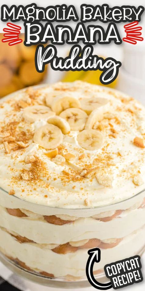 Magnolia Bakery Banana Pudding, Banana Pudding Desserts, Recipes Banana, Pudding Cheesecake, Homemade Banana Pudding, Banana Dessert Recipes, Best Banana Pudding, Banana Cheesecake, Magnolia Bakery