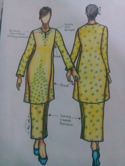 Sample sketches Baju Kurung Tradisional utk student Raya 2022, Croquis Fashion, Fashion Design Template, Facebook Cover Design, Children Sketch, Nasi Lemak, Dress Design Drawing, Batik Fashion, Fashion Drawing Dresses