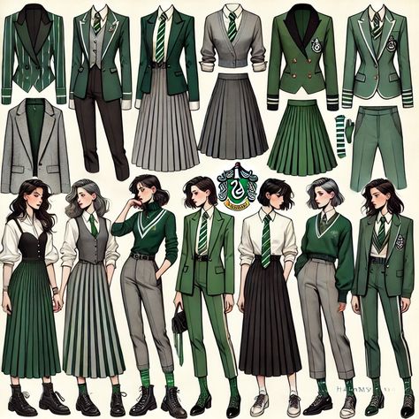 Victorian Hogwarts Uniform, Quidditch Uniform Fanart, Hogwarts Uniform Design, Battle Of Hogwarts Outfit, Harry Potter Oc Template, Harry Potter Oc Outfits, Harry Potter Theme Outfits, Hogwarts Uniform Redesign, Harry Potter Yule Ball Outfit